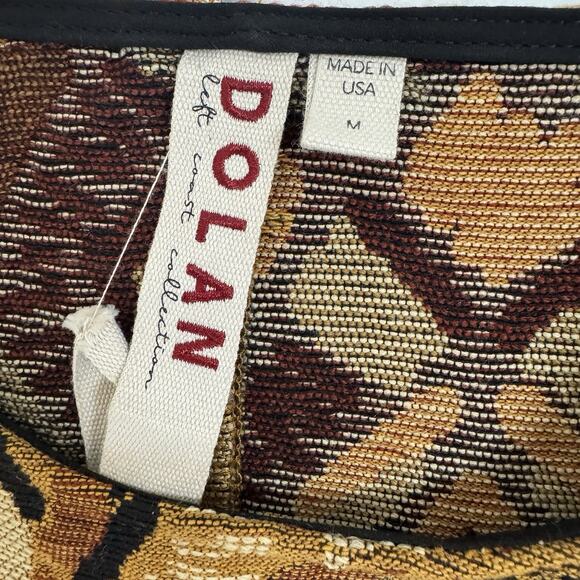 Dolan Geometric Patterned Crop Top - Orange and Black - Picture 6 of 11